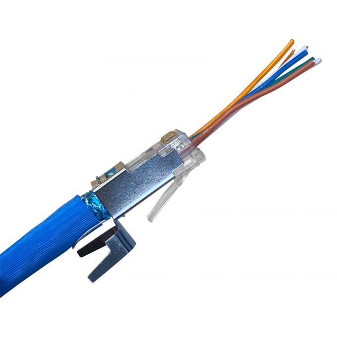 Klein Tools VDV826-705 Pass-Thru Modular Data Plugs, RJ45-CAT6A, Shielded (STP), 50-Pack - Image 10