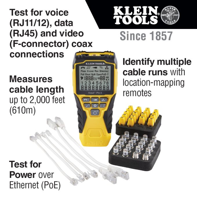 Klein Tools VDV501-852 Scout® Pro 3 Tester with Locator Remote Kit - Image 11