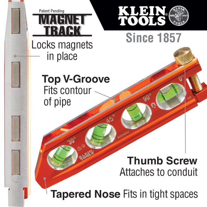 Klein Tools 935AB4V ACCU-BEND Level, 4 Vial, REM - Image 6