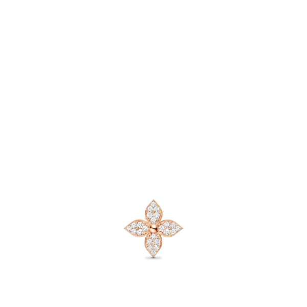 Star Blossom Rose Gold and Diamond Stud Earrings