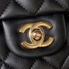 cc 23K AS2431 Mini flap Lambskin bag with top handle Black/white