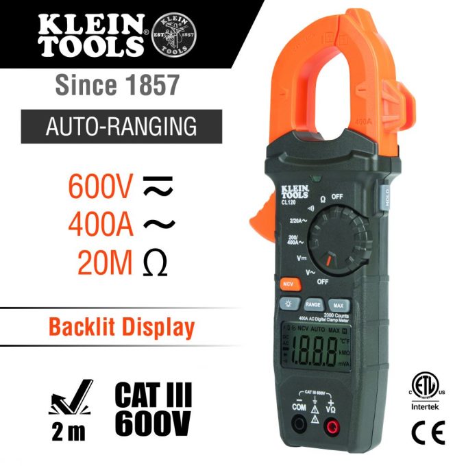 Klein Tools CL120VP Clamp Meter Electrical Test Kit - Image 2