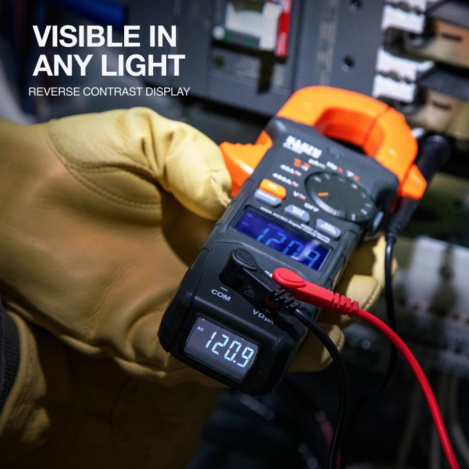 Klein Tools CL490 400A AC/DC Dual-Display Auto-Ranging Digital Clamp Meter - Image 5