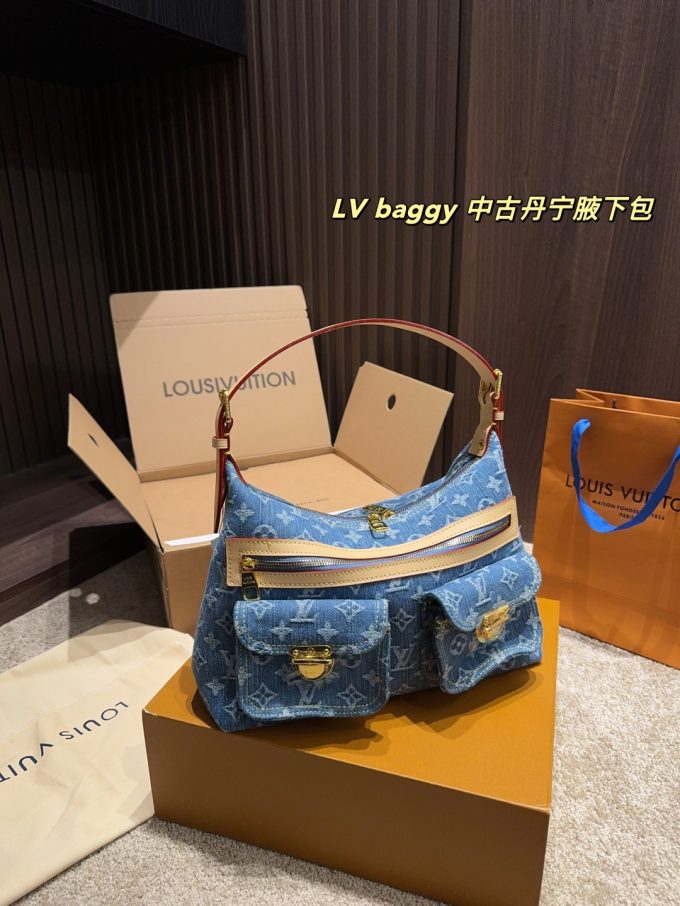 Louis new arrival vintage denim bag size:29*20 cm