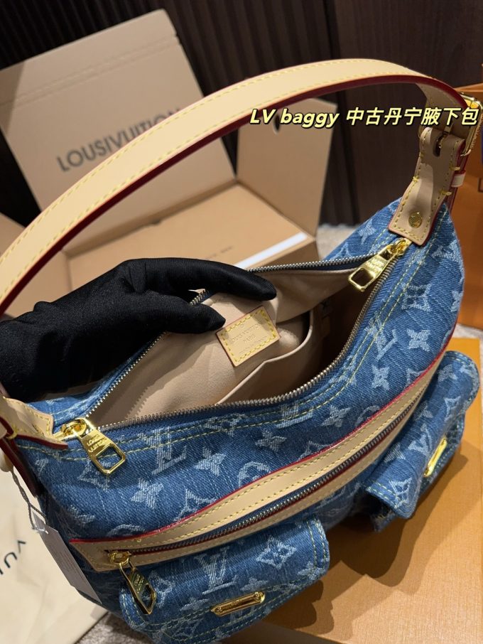 Louis new arrival vintage denim bag size:29*20 cm - Image 9