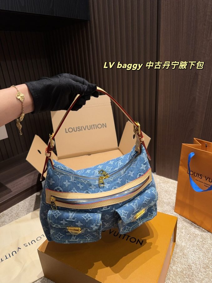 Louis new arrival vintage denim bag size:29*20 cm - Image 7