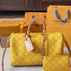 Louis new arrival yellow speedy bag size:40 cm