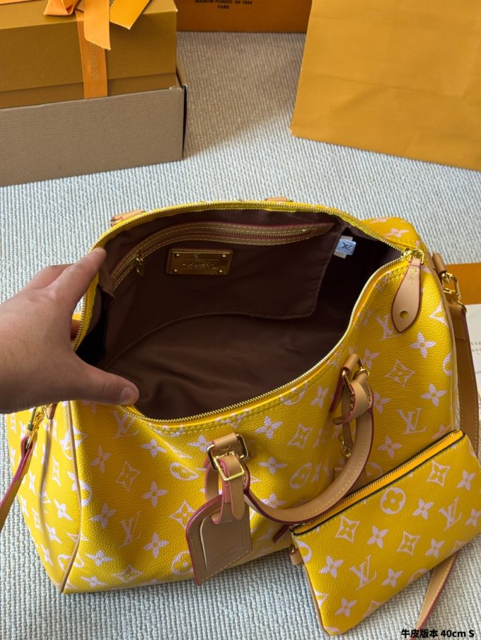 Louis new arrival yellow speedy bag size:40 cm - Image 7