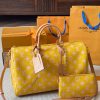 Louis new arrival yellow speedy bag size:40 cm