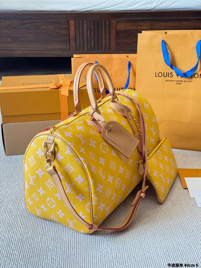 Louis new arrival yellow speedy bag size:40 cm - Image 8