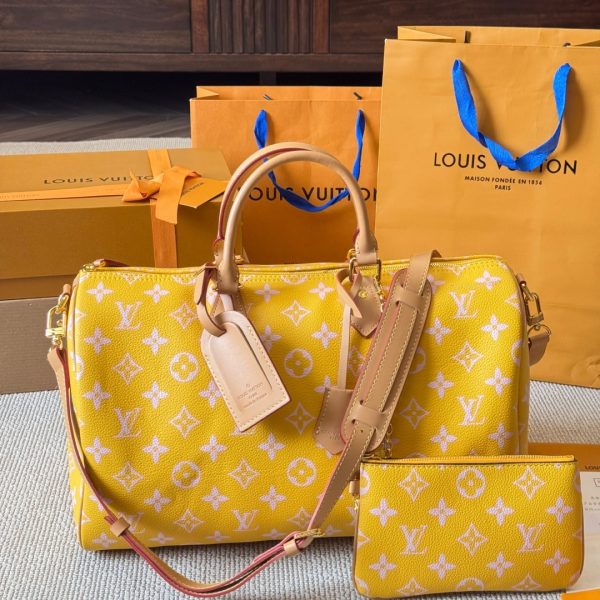 Louis new arrival yellow speedy bag size:40 cm