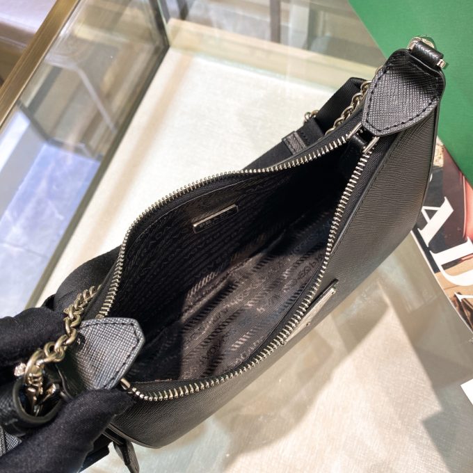 Pra Re-Edition 2005 Re-Nylon Mini Bag Black For Women, Women's Bags 8.6in/22cm 1NE204_R064_F0002 - Image 6