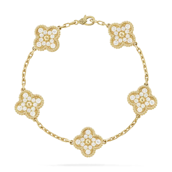 Vintage Alhambra bracelet, 5 charms