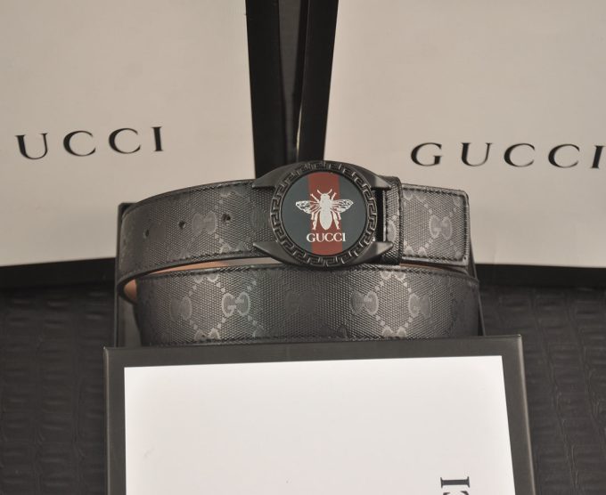 2 Colors  printed letter leather belt - Image 8