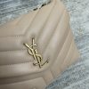 Y Small Loulou 23 Beige Leather Gold 23x17x9cm