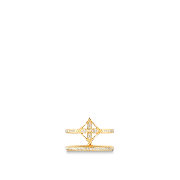 Idylle Blossom Gold and Diamond Double Row Ring