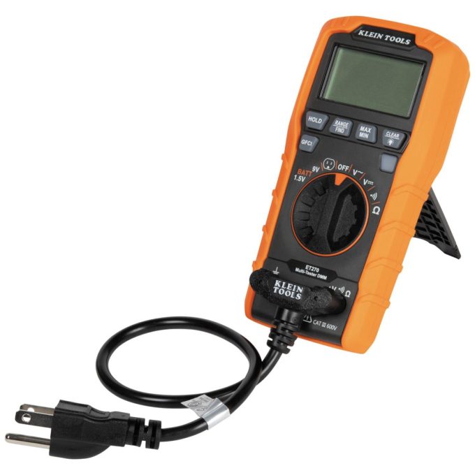 Klein Tools ET270 Digital Multi-Tester DMM with Receptacle Tester - Image 2