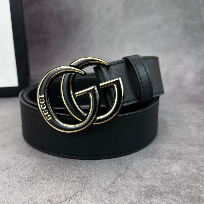 2 Colors  printed letter leather belt - Image 3