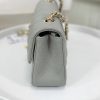 CC Classic Flap Caviar Shoulder Bag 20Cm For Ladies Light Gray Wiht Gold