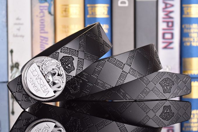 2 Colors  printed letter leather belt - Image 3