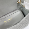 CC Classic Flap Caviar Shoulder Bag 20Cm For Ladies Light Gray Wiht Gold