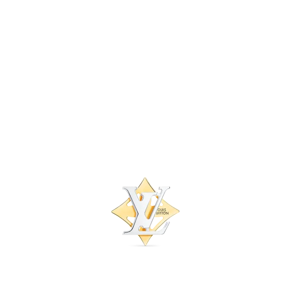 Idylle Blossom Yellow and White Gold and Diamond Reversible Single Stud Earrings
