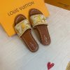 Summer Straw Monogram Slippers