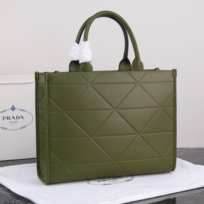 PP big size leather Symbole bag with topstitching - Image 6