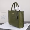 PP big size leather Symbole bag with topstitching