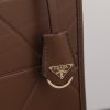 PP big size leather Symbole bag with topstitching