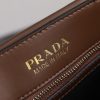 PP big size leather Symbole bag with topstitching