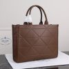 PP big size leather Symbole bag with topstitching