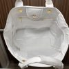 CC leather tote bag black/white size: 36.5/32/15 cm