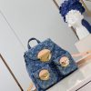 Louis Monogram Denim backpack bag size : 21-12-23 cm