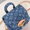 Louis Monogram Denim backpack bag size : 21-12-23 cm