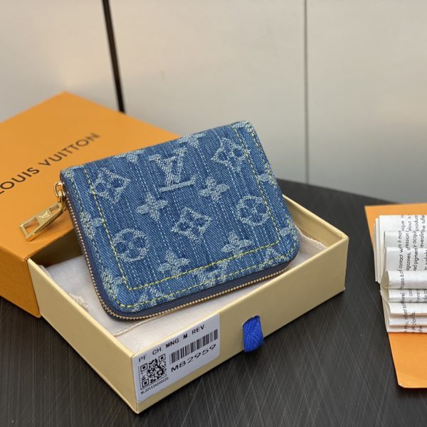 Louis new arrival Zippy Monogram denim wallet size: 11*8.5*2cm