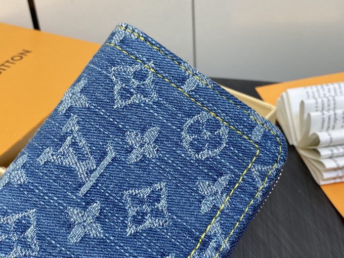 Louis new arrival Zippy Monogram denim wallet size: 11*8.5*2cm - Image 8
