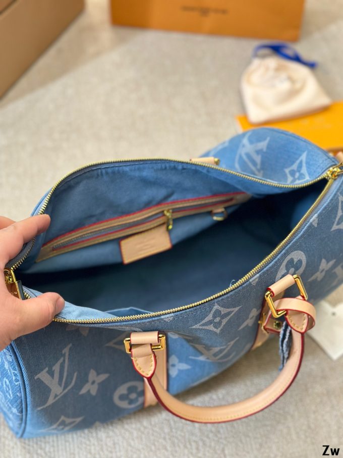 Louis Speedy nano Denim bag - Image 4