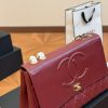 CC vintage jumbo red bag size : 34.23cm