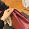 CC vintage jumbo red bag size : 34.23cm