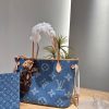 Louis new arrival denim neverfull tote bag size; 33 * 29 cm