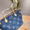 Louis new arrival denim neverfull tote bag size; 33 * 29 cm