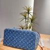 Louis new arrival denim neverfull tote bag size; 33 * 29 cm