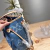 Louis new arrival denim neverfull tote bag size; 33 * 29 cm