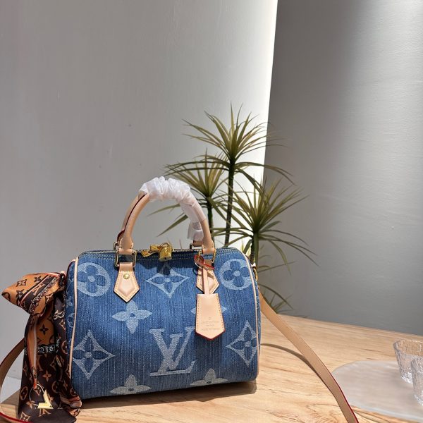 Louis new arrival denim speedy 25 bag