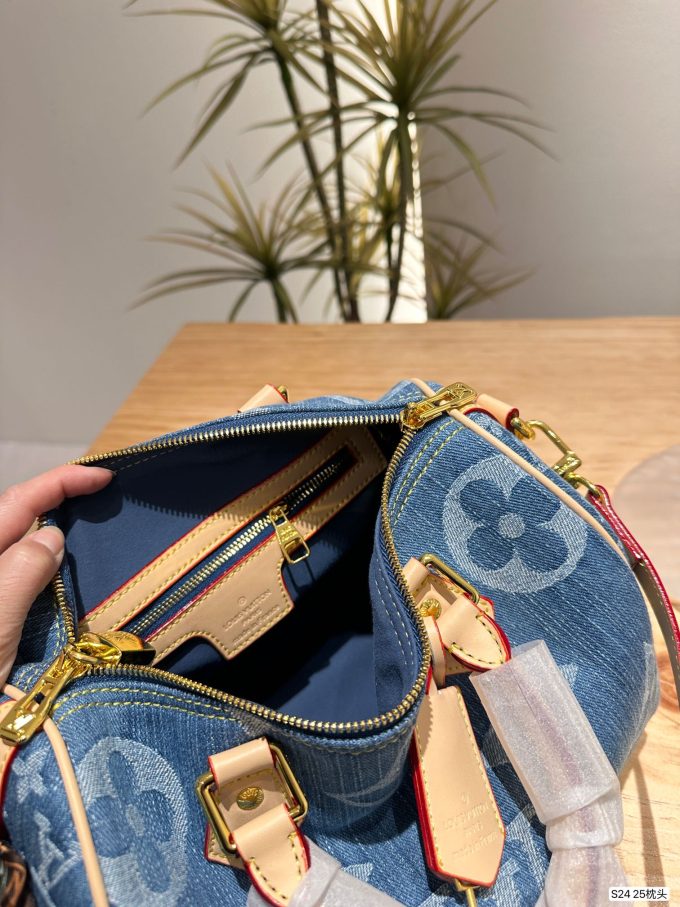 Louis new arrival denim speedy 25 bag - Image 7