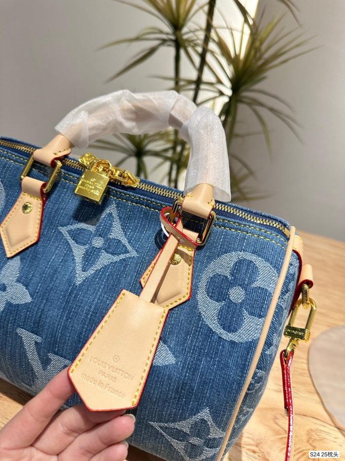 Louis new arrival denim speedy 25 bag - Image 8