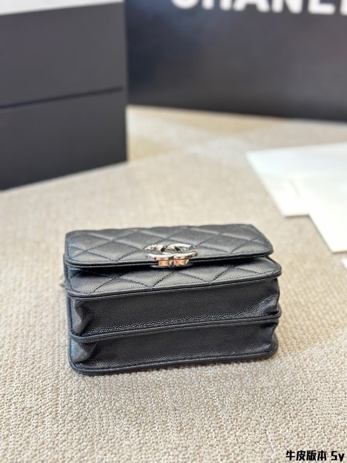 Cc new arrival handbag caviar leather size: 15 * 11cm - Image 3