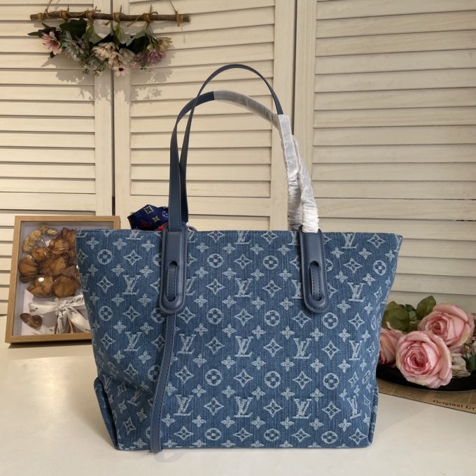 Louis new arrival denim neverfull bag size: 46*28*15 cm - Image 3