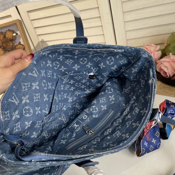 Louis new arrival denim neverfull bag size: 46*28*15 cm - Image 5